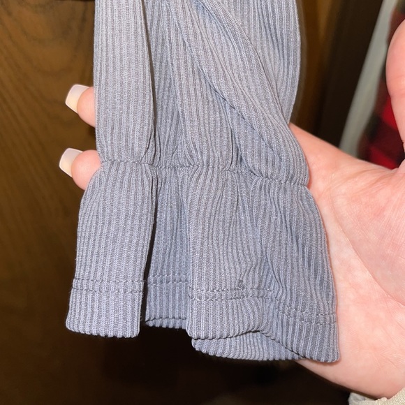 Gray Navy Blue Blouse - Picture 4 of 4